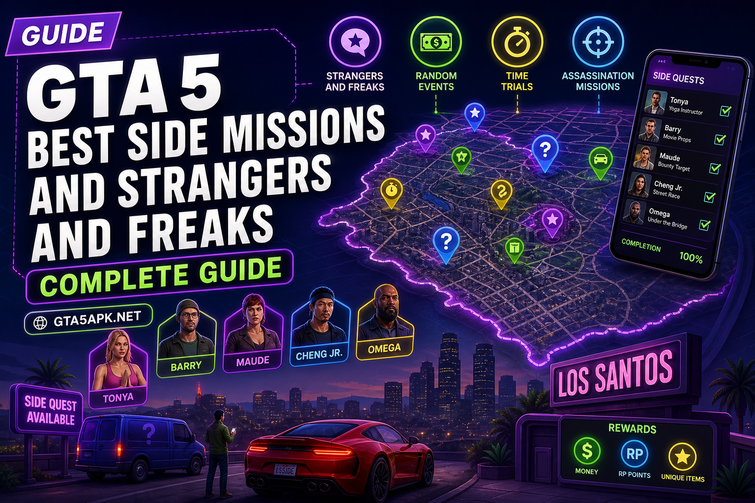 GTA 5: Best Side Missions and Strangers & Freaks Complete Guide